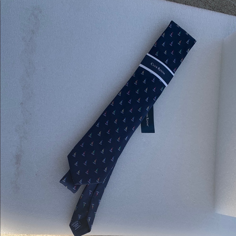 🆕 Club Room Navy Sailboat Tie